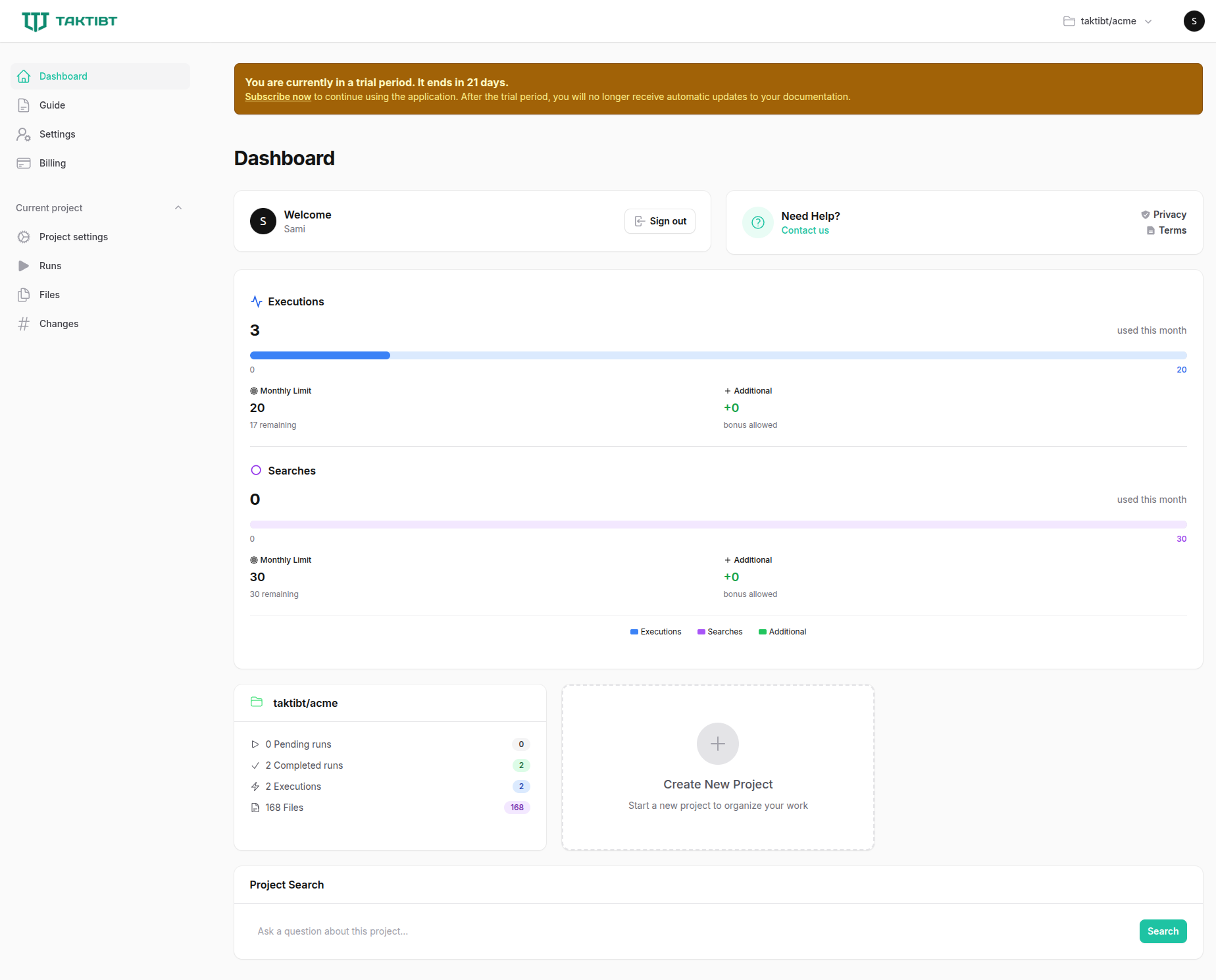 Dashboard Overview