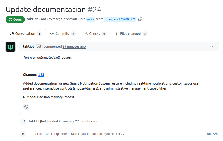Automated Pull Request